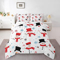 Feelyou Merry Christmas Comforter Set All Season Snowman Bedding Set with 2 Pillow Cases Winter Holiday Microfiber Kids King Bedclothes New Year Gift Bedroom Decor Duvet Quilt Soft Lightweight
