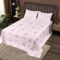Manfei Cartoon Bowknot Kids Bedspread Queen Size,Pink Bow Tie Butterfly Knot Princess Coverlet Set,Girls Women Room Decor,Cherry Bow Patchwork Quilted Coverlet,Romantic Bedding Quilt,2 Pillowcases