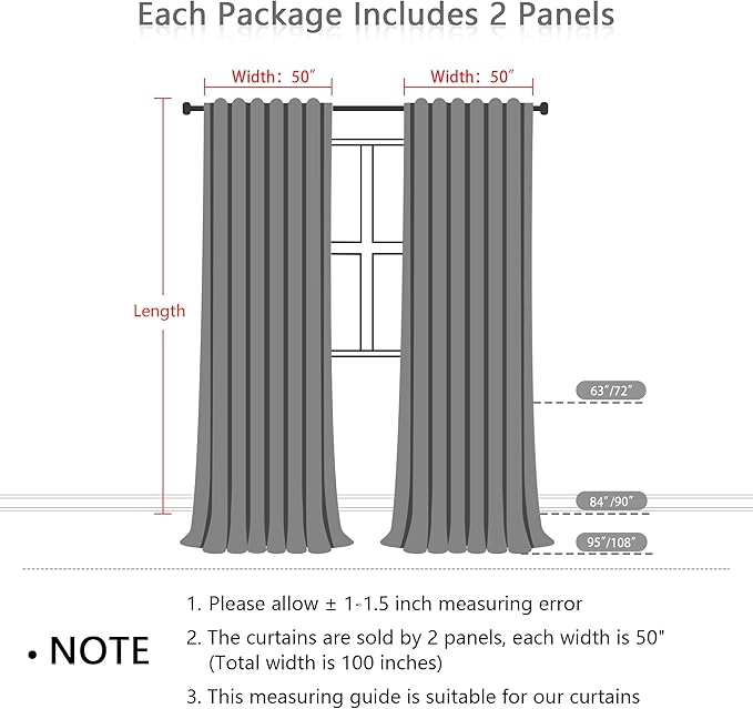 MEETSKY Sage Green Curtains 63 Inches Long Boho Curtains for Living Room Bedroom Semi-Sheer Linen Style Back Tab Drapes Light Filtering Leaf Printed Window Curtain, 50” Wide Each Panel, 2 Panels