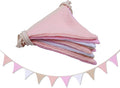 Pennant Banner Flags,Infant and toddler room decoration pennant,for Nursery Decor Baby Birthday Boho Wedding Shower Party Event (Pink Colorful Banner)