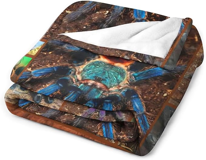 Tarantula Spider Blanket Gifts for Tarantula Lovers Tarantula Throw Blanket for Men Women Kids Adults Soft Warm Cozy Fleece Blanket for Couch Sofa Bed 60"x80"