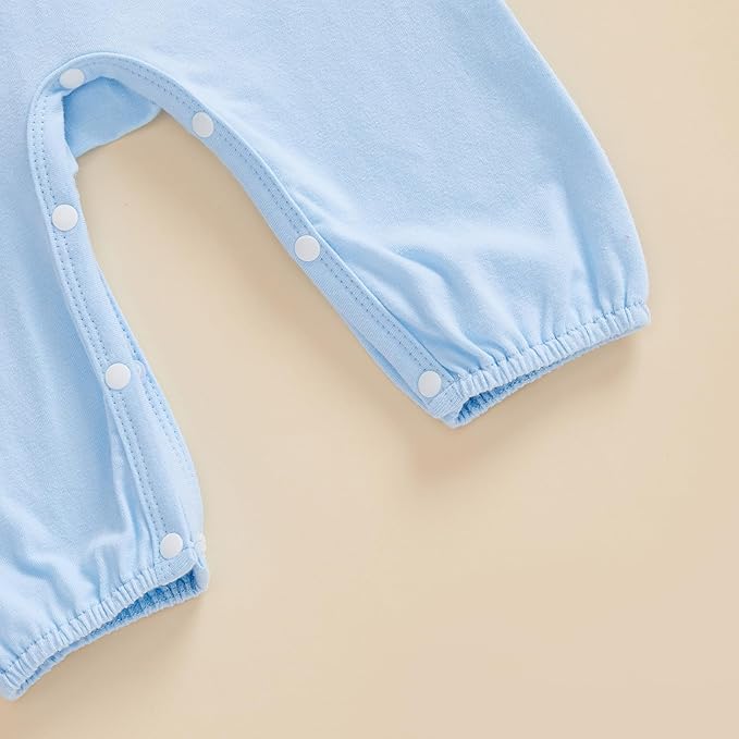 Merqwadd Baby Coming Home Outfit Boy Girl Cotton Long Sleeve Romper Jumpsuit Plain One-Piece Clothes