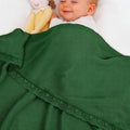 Baby Knit Blanket Soft Breathable Cotton Scallop Border Blankets Newborn Knitted Blanket Swaddle Blankets Gifts for Baby Newborn Toddler Shower Boy Girl New Mom Birthday Christmas Green 30x40