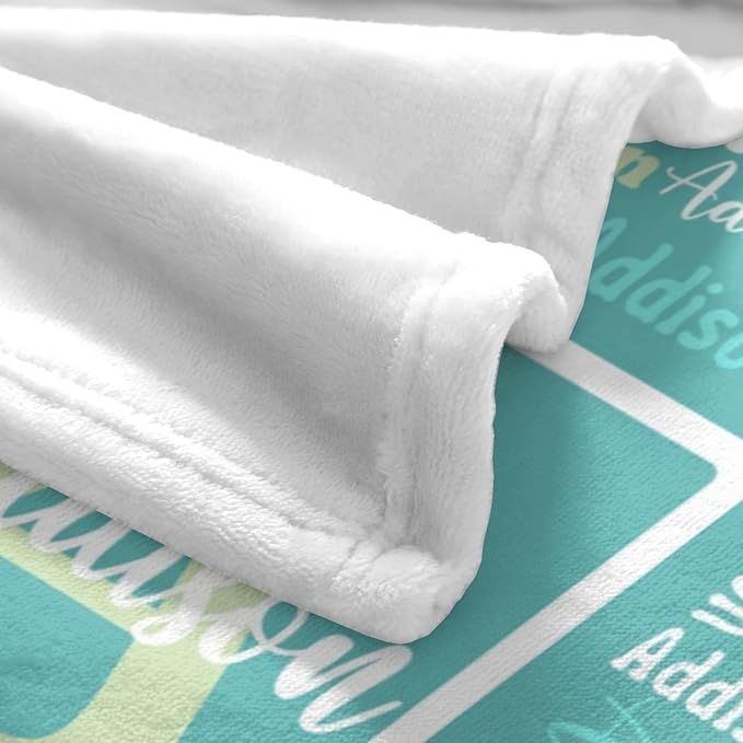 Dr.TOUGH Name Blanket Personalized Blanket for Adult Kids Flannel Customized Personalized Blankets and Throws