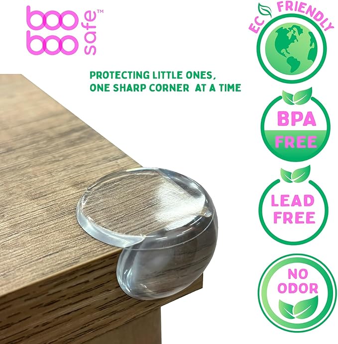 Transparent Corner Protector for Baby Safety - 12-Pack Edge Protectors, Furniture Corner Guards & Table Edge Covers - BPA-Free, Round Shape Design for Baby Proofing Corners