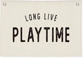 Long Live Playtime Linen Banner Wall Hanging Canvas Flag Decor for Toddler Boy Kids Room Nursery Playroom