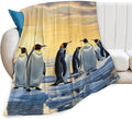 Penguin Blanket Antarctic Penguins Gifts for Girls Boys Woman Kids Penguin Lover Throw Blankets Soft Blanket Warm Fleece Flannel Plush Blankets for Bed Sofa Couch 60"x80"