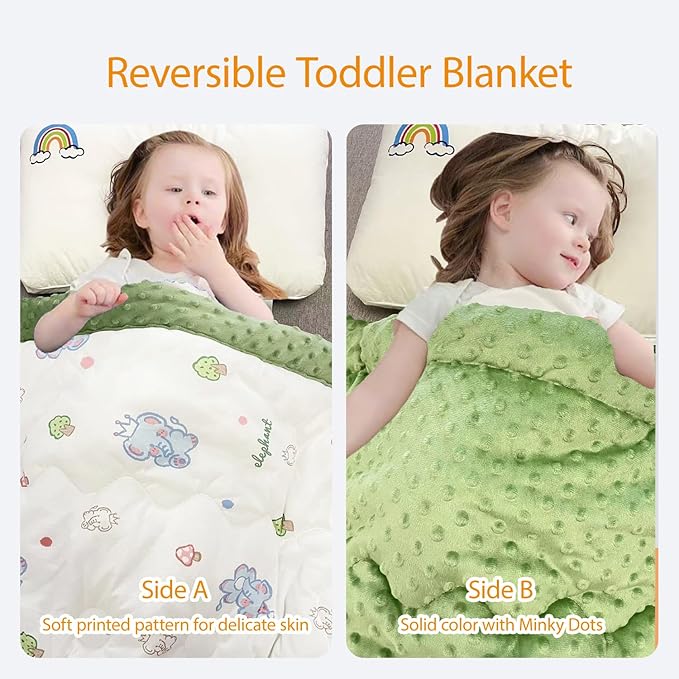 Cuite Pumpkin Baby Toddler Bed Comforter, Down Alternative Toddler Comforter All Season,Quilted Toddler Blanket for Daycare,Baby Crib Quilt for Boys and Girls,(47x 59 Green)
