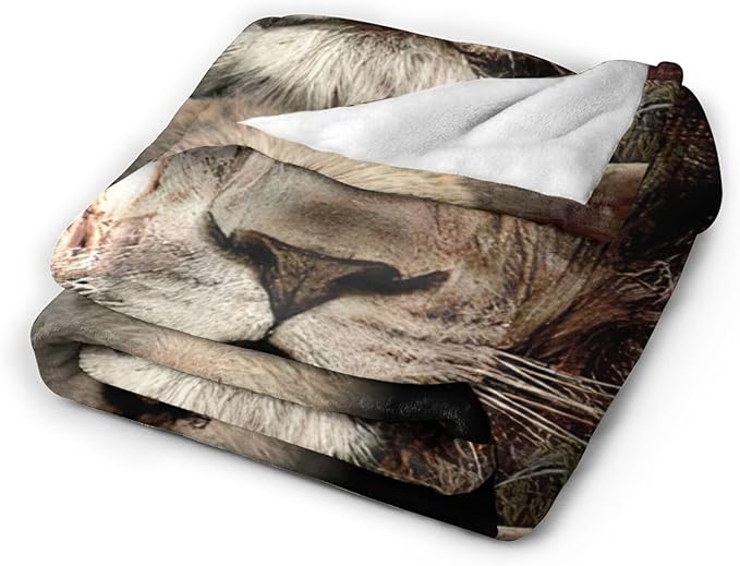 Tijuboni Jesus Lion Lamb Throw Blanket Christian Religious Gifts for Women Men Girls Boys Kids Adults Soft Flannel Fleece Blanket for Couch Sofa Bed Home Decor 40"x50"