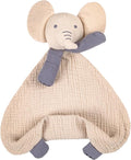 lulumoon Baby Security Blanket Elephant: Snuggle Muslin Lovey for Travel & Daycare - Self-Soothe Lovie for Newborn Gift