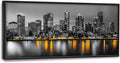Olivine Nashville Large Wall Art, Black and White Pictures Wall Decor, Cityscape Painting, Tennessee Canvas Prints, Framed Artwork for Dining Room Living Room Bedroom Bathroom Office Home 60"x30"