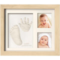 KeaBabies Baby Hand and Footprint Kit - Quick Dry Clay Baby Footprint Kit, Pets Paw, Newborn Keepsake Picture Frame for Boys, Girls, Personalized New Mom Gifts for Shower & Christmas(Ash Wood)