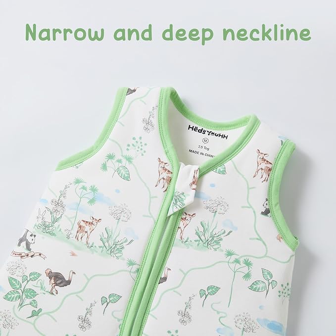 Baby Sleeping Bag 2.5 TOG Cotton Winter Sleep Sack for Newborn babies, Unisex Baby Wearable Blanket with Animal Patterns, Panda, L