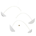 Large Life and Thread Hanging Mobile, White and Gold - 82 Inches - High Quality Plastic - Handmade in Denmark by Flensted