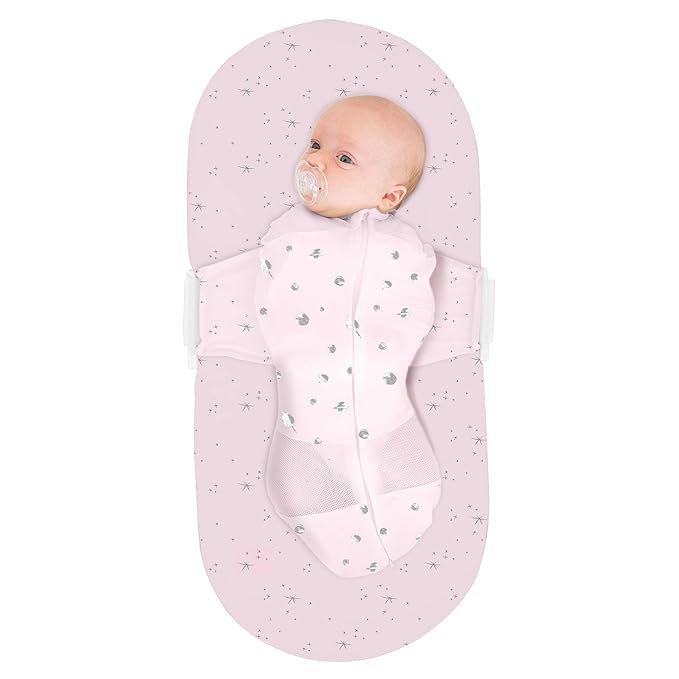 Happiest Baby SNOO Bassinet Fitted Sheet - 100% Organic Cotton Nursery Bedding - Fits SNOO Sleeper Crib Mattress (Rose Galaxy)
