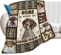 Tijuboni German Shorthaired Pointer Throw Blanket Dog Gifts for Girls Boys Women Men Kids Adults Soft Flannel Fleece Blanket for Couch Sofa Bed Home Decor 40"x50"