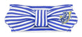 Creative Knitwear Southern Arkansas Muleriders Infant Girls Royal/White Striped Hair Knot Headband Embroidered Logo - Size Newborn - 4T