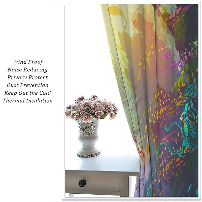 Ocean Blackout Curtain, Untouched Wild Underwater Aquatic World Corals Exotic Fishes Seascape Curtain for Living Room Cafe Set 2 Panels,42x45 Inches, Style-2