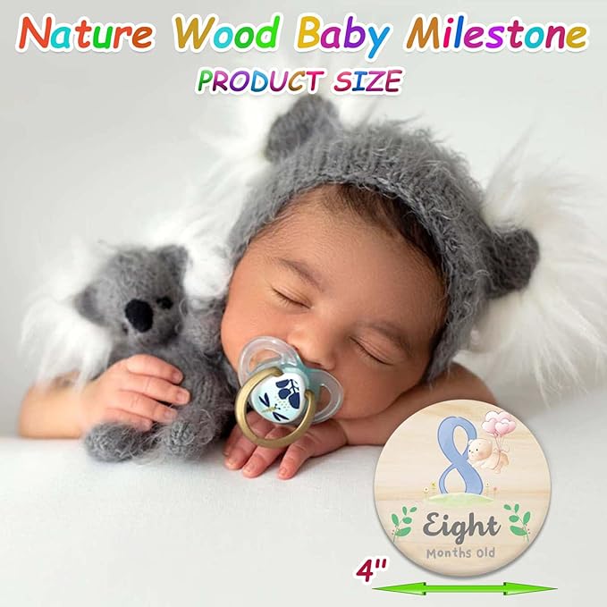 Baby Monthly Milestone Cards for Newborn Girl or Boy,Monthly Baby Milestone Newborn Sign Baby Month Anniversary Cards,Baby Shower Cards Come with Organza Gift Bag (Milestone Blocks)