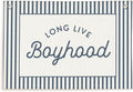 Lacama Vintage Blue Long Live Boyhood Boys Room Decor, Boy Nursery Decor, Linen Banner Wall Hanging Canvas Banner Flag Decor for Toddler Boy Room Nursery 30x20 Inch