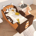 Toddler Bed, Child Bed for Kids with Extra Safty Broad, Standard Crib Size AnimalToddler Bed, Certified Fabric Toddler Beds,Toddler Floor Beds (Redpanda)