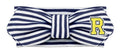 Creative Knitwear Rochester Yellowjackets Infant Girls Navy/White Striped Hair Knot Headband Embroidered Logo - Size Newborn - 4T