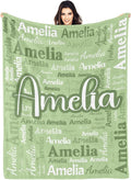 Dr.TOUGH Personalized Blanket for Adult Kids with Name Customized Blankets Personalized Throw Blanket for Christmas Birthday Gifts