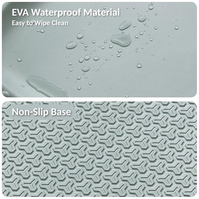 Luxury Little Portable EVA Baby Changing Pad Waterproof Changing Pad for Diaper Changes,Dressing,Baby Massage & Moisturizer Application,Soft & Non-Slip, Adjustable Safety Belt, Penguin Design,Green