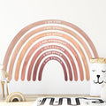 Tinideya 76.77x47.24'' Watercolor Large Rainbow Wall Decal Classroom Wall Decor with Inspirational Quote Peel and Stick Stickers Waterproof Wallpaper for Girls Kids Bedroom Nursery Playroom(Boho)