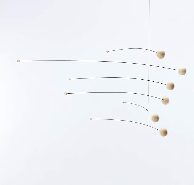 Large Futura Natura Hanging Mobile - F110ban - 71 Inches - Beech Wood and Steel - Handmade in Denmark by Flensted