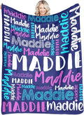 Dr.TOUGH Personalized Blankets with Name Customized Baby Blankets for Girls Boys Adults Monogrammed Blankets and Throws Christmas Birthday Mothers Fathers Valentines Day Gift (Yellow, 40''×50'')
