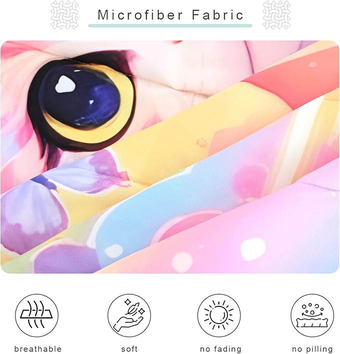 Rainbow Cat Bedding Set: King Size Cat Print Comforter Set Ethnic Kitten Castle Quilts for Women Adults Teens Couple Colorful Feline Butterflies Floral Pet Bed Set 3 Piece
