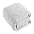 BEDSUM 100% Brushed Microfiber Down Alternative Toddler Comforter, Ultra Soft Lightweight and Warm Breathable Crib Quilted Blanket for Nursery Stroller Bed, 43x60 Inches, Light Grey