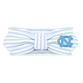 Creative Knitwear North Carolina Tar Heels Infant Girls Light Blue/White Striped Hair Knot Headband Embroidered Logo - Size Newborn - 4T