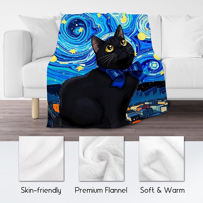 Kids Blanket - Cat Blankets for Cat Lovers - Lightweight Flannel Soft Cute Throws Gifts for Room Decor/Sofa - 30"x40"