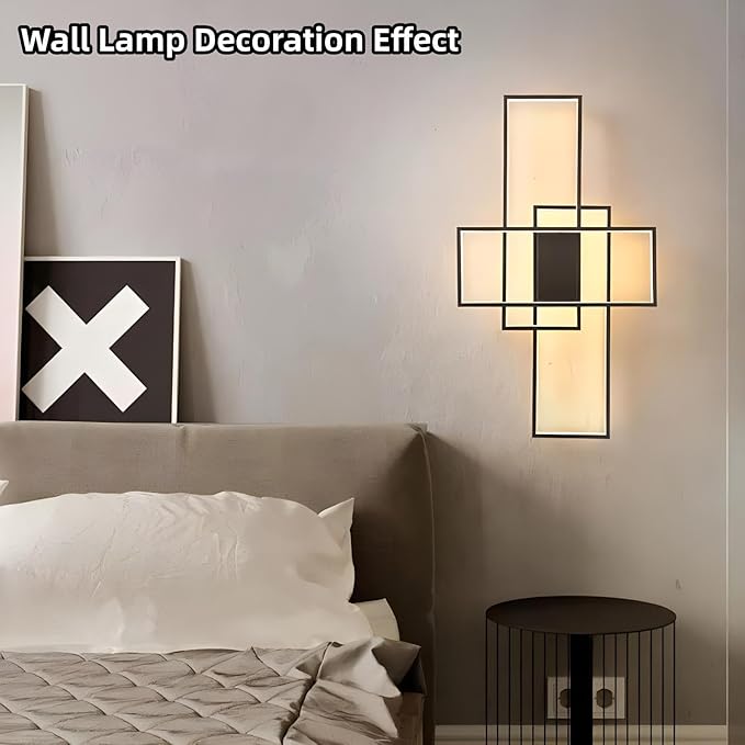 Modern Dimmable LED Ceiling Light Fixture,with Remote Control 3 Color Selectable Flush Mount Ceiling Lamp Ceiling Lights for Sitting Room Kitchen Bedroom(Black, 35.4 * 19.7 * 2.5 in)