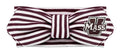 Creative Knitwear UMass Minutemen Infant Girls Maroon/White Striped Hair Knot Headband Embroidered Logo - Size Newborn - 4T
