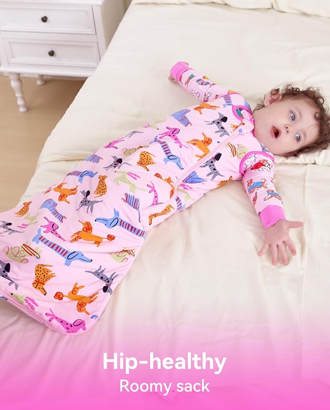 Rayon Made from Bamboo Viscose Sleep Sack 0-36 Months 1.0 Tog for Toddler and Baby sleepers 2-Way Zipper Newborn Sleep Sacks