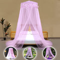 Bed Canopy for Girls, Princess Canopy Bed Curtains for Twin to King Size Bed, Canopy for Bed Baby Kids Adult, Bed Netting Canopy for Bedroom Decor Reading Nook, Summer for Outdoor Camping, Purple