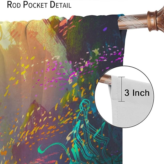 Ocean Blackout Curtain, Untouched Wild Underwater Aquatic World Corals Exotic Fishes Seascape Curtain for Living Room Cafe Set 2 Panels,63x63 Inches, Style-2