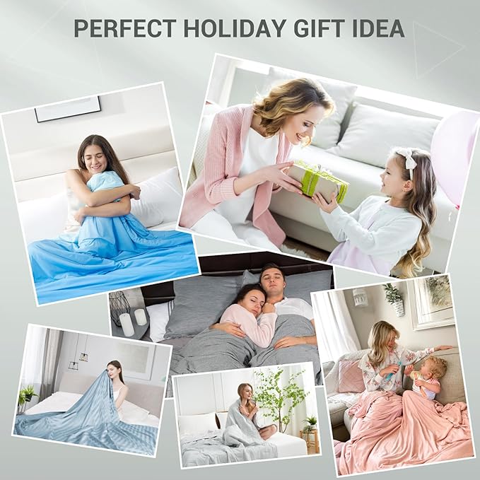 Elegear Revolutionary Cooling Blanket Twin, Absorbs Heat to Keep Body Cool for Night Sweats, Double Sided Arc-Chill3.0 Cool Fiber Q-Max>0.5, Lightweight Summer Cold Blankets Sleeping 59" x 79"