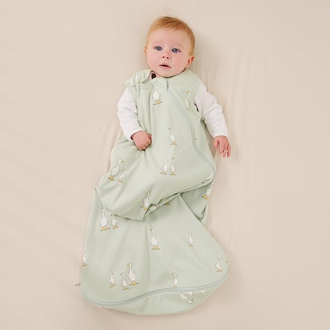 Ecolino Organic Cotton Baby Sleep Sack - 2-Way Zipper Baby Wearable Blanket - Toddler Sleeping Bag Sack - 18-36 Months - Goose