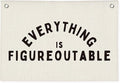 Everything is Figureoutable Inspirational Wall Decor, Office Motivational Wall Decor, Classroom Linen Canvas Banner Hanging Flag, 20x30 Inch