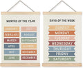 Supwhd Days of the Week Posters for Classroom, Days of the Week Learning Posters Wall Decor for Nursery Kids Room Playroom Classroom Preschool, Days of the Week Poster Hanger Frame, 16x24