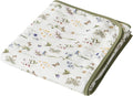 Little Jump Boho Vintage Floral Muslin Blanket Baby Quilt - Silky Soft and Breathable Crib Blanket for Daycare - Large 47" x 47" - 2 Layers Toddler Summer Blankets for Girls (Wildflower and butterfly)