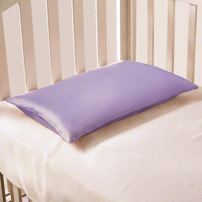 ROSEWARD Organic Silk Baby Pillowcase with Zipper, Small 10"x13" Pillow Cover for Boys & Girls, Ideal for Bed & Travel, Soft for Kids Hair & Skin, Hypoallergenic Pillowcases for Toddlers (Mauve Plum)
