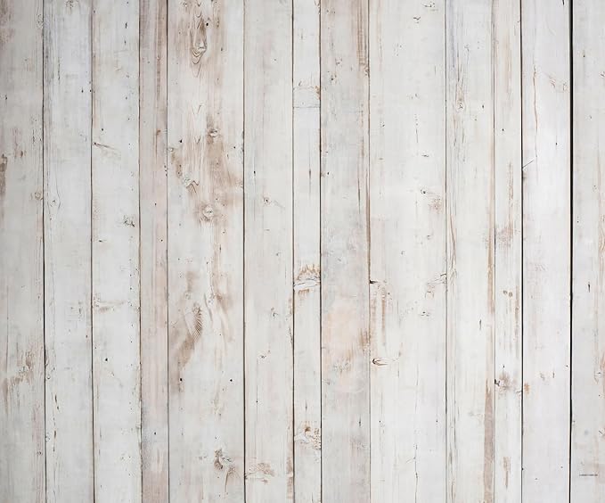 Kate White Wood Floor Mat Photography Floor Mat Newborn Photography Props Rubber Wooden Wall Flooring Backdrop for Professional Photographer 8x5ft