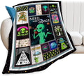 Green Alien Fleece Blanket Funny Universe Throw Blankets for Girls Boys Super Soft Warm Flannel Cool Throws Gifts for Men Women Cozy Fuzzy Plush Stuffed Couch Bed Bedding Decor 80"x60"