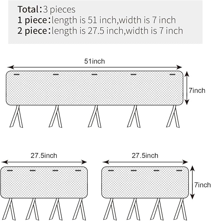 Mesh Sets-4 pc Crib Rail Covers for Teething Furniture Edge Protector for Baby - Polyester Crib from Chewing - CPC Certified, CPSC Tested, LFGB Food Grade - Soft Materia,No Pocket