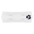 Creative Knitwear Notre Dame Fighting Irish Infant Girls White Solid Hair Knot Headband Embroidered Logo - Size Newborn - 4T